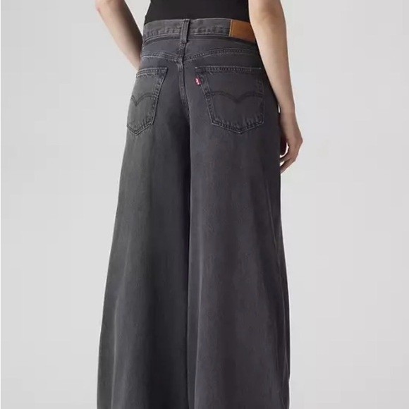 Levi's Charcoal  Super Wide-Leg Jeans - Picture 4 of 7